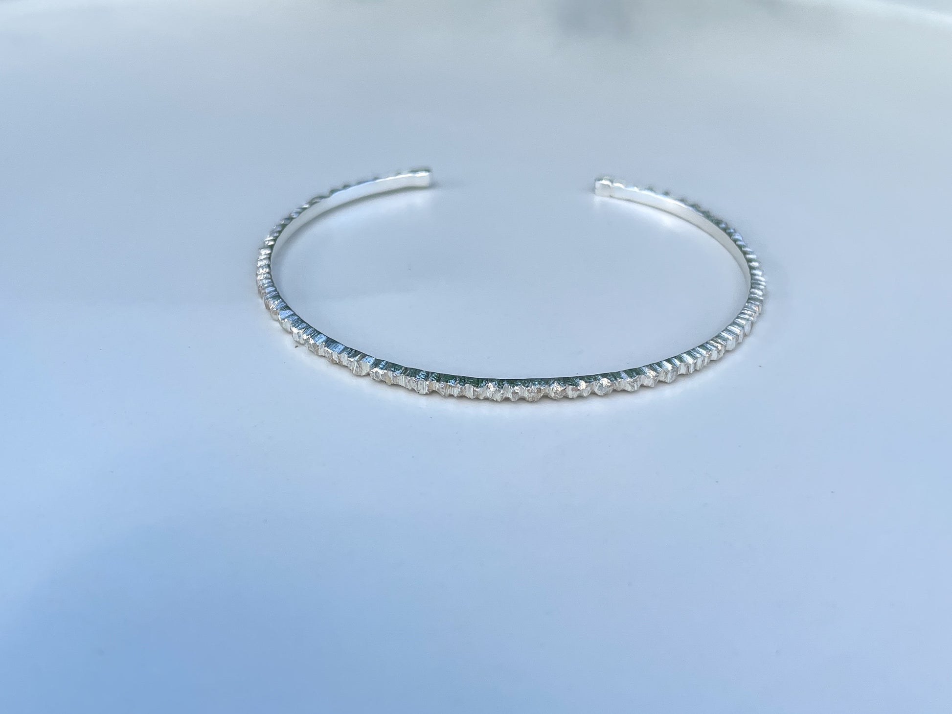 Front view of nontaba Silver bracelet 