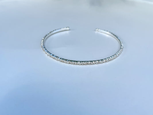 Front view of nontaba Silver bracelet 